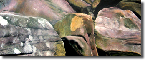 Rock Series 4 No.2 (2003)
125 x 50 cm
oil on canvas
(Sold)